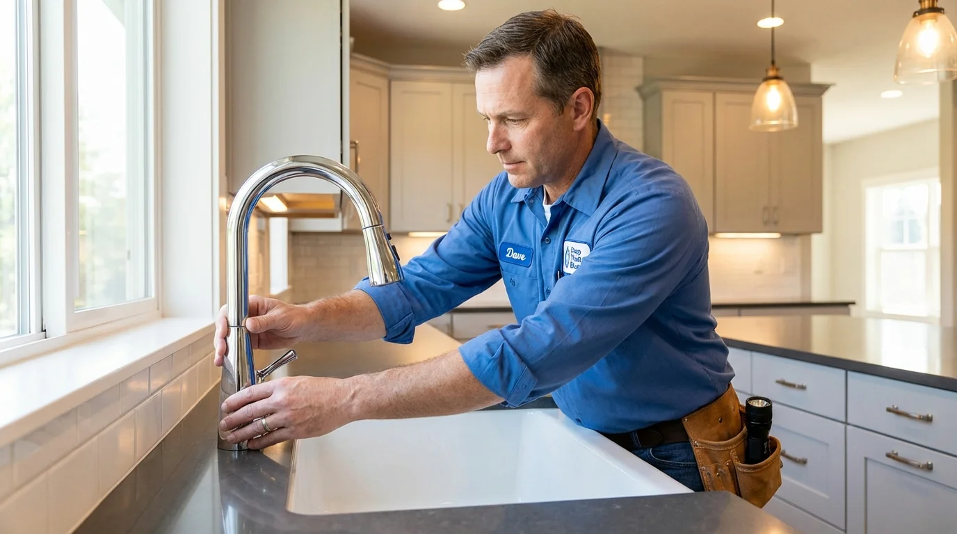 Kitchen faucet installation by Johns Plumbing LLC in Olmsted Falls