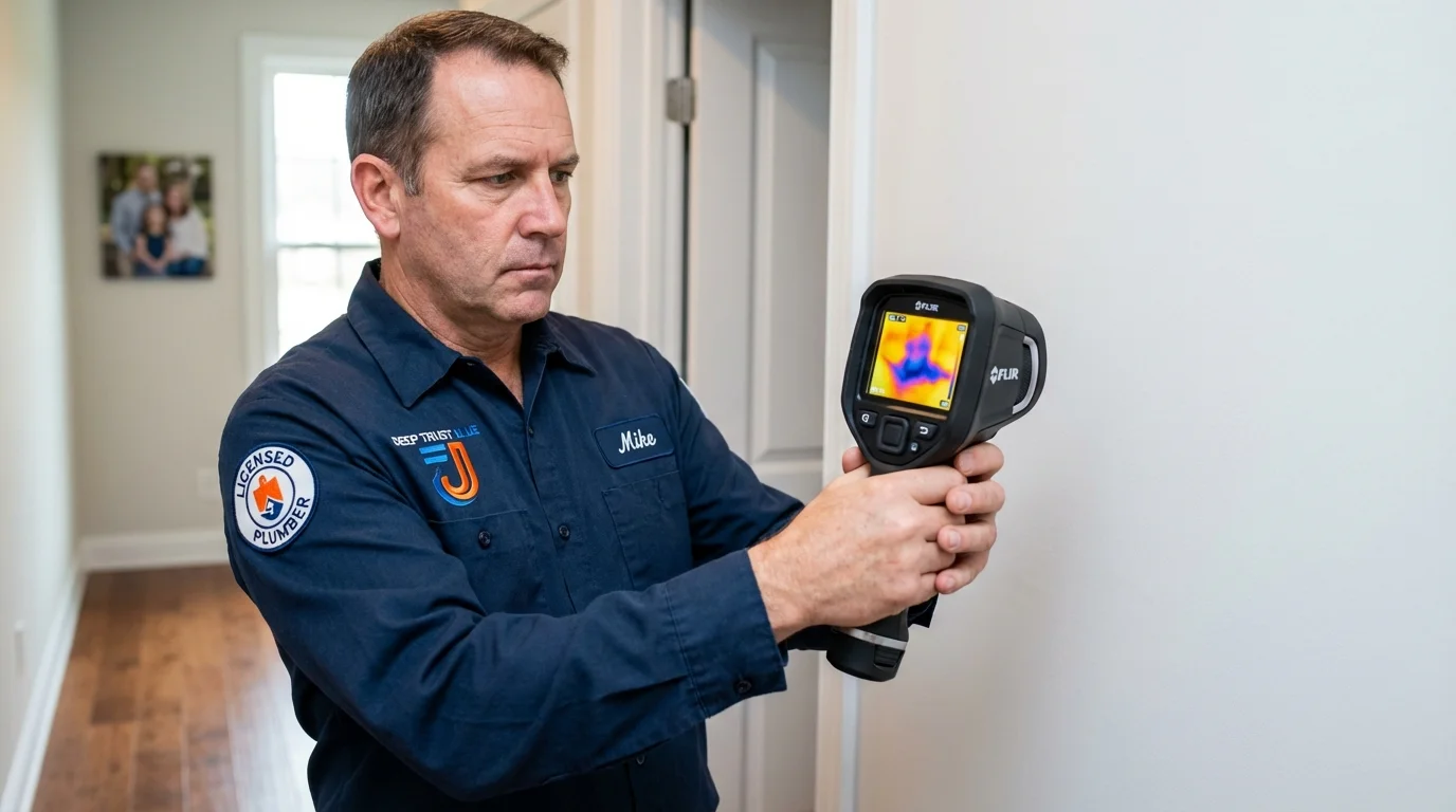 Thermal imaging leak detection by Johns Plumbing LLC in Olmsted Falls